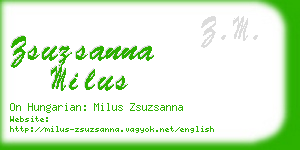 zsuzsanna milus business card